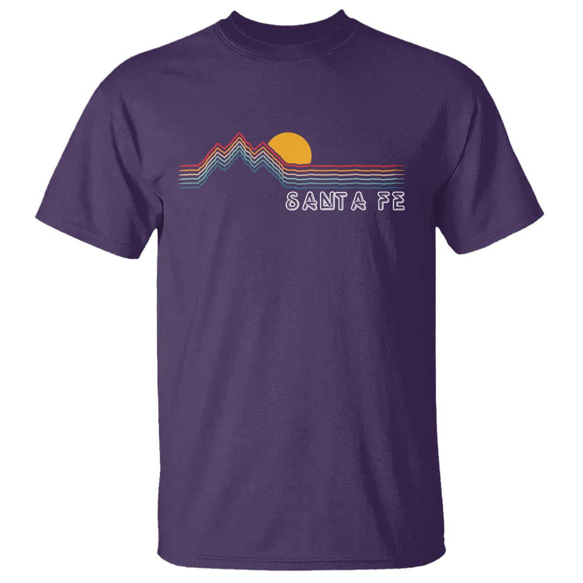 Retro Santa Fe New Mexico T Shirt TS14 Purple Print Your Wear