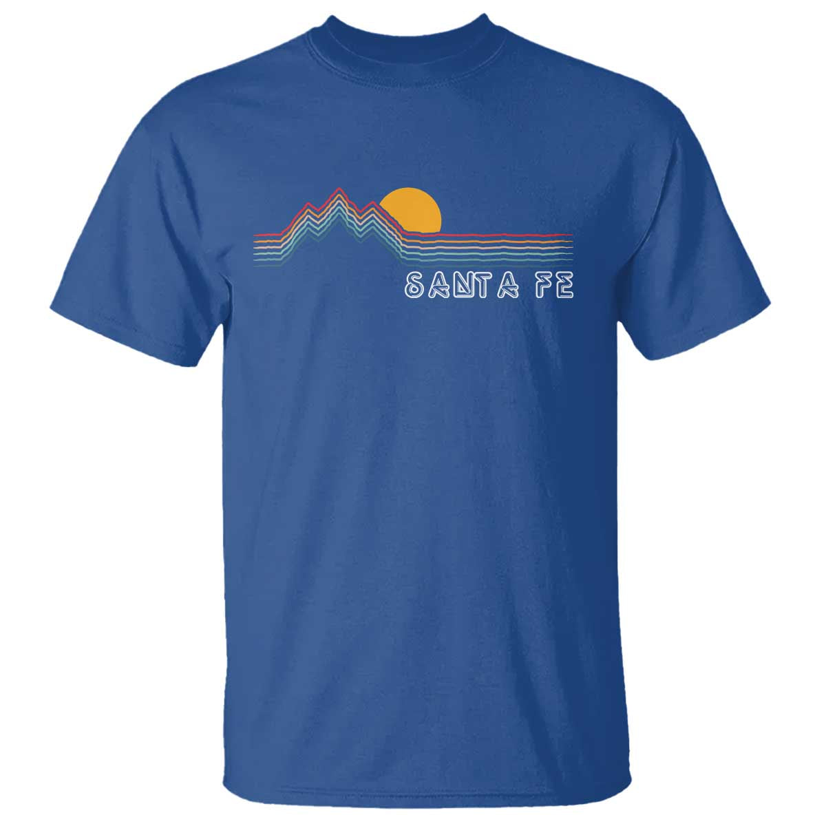 Retro Santa Fe New Mexico T Shirt TS14 Royal Blue Print Your Wear