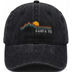 Retro Santa Fe New Mexico Washed Cotton Baseball Cap TS14 Print Your Wear
