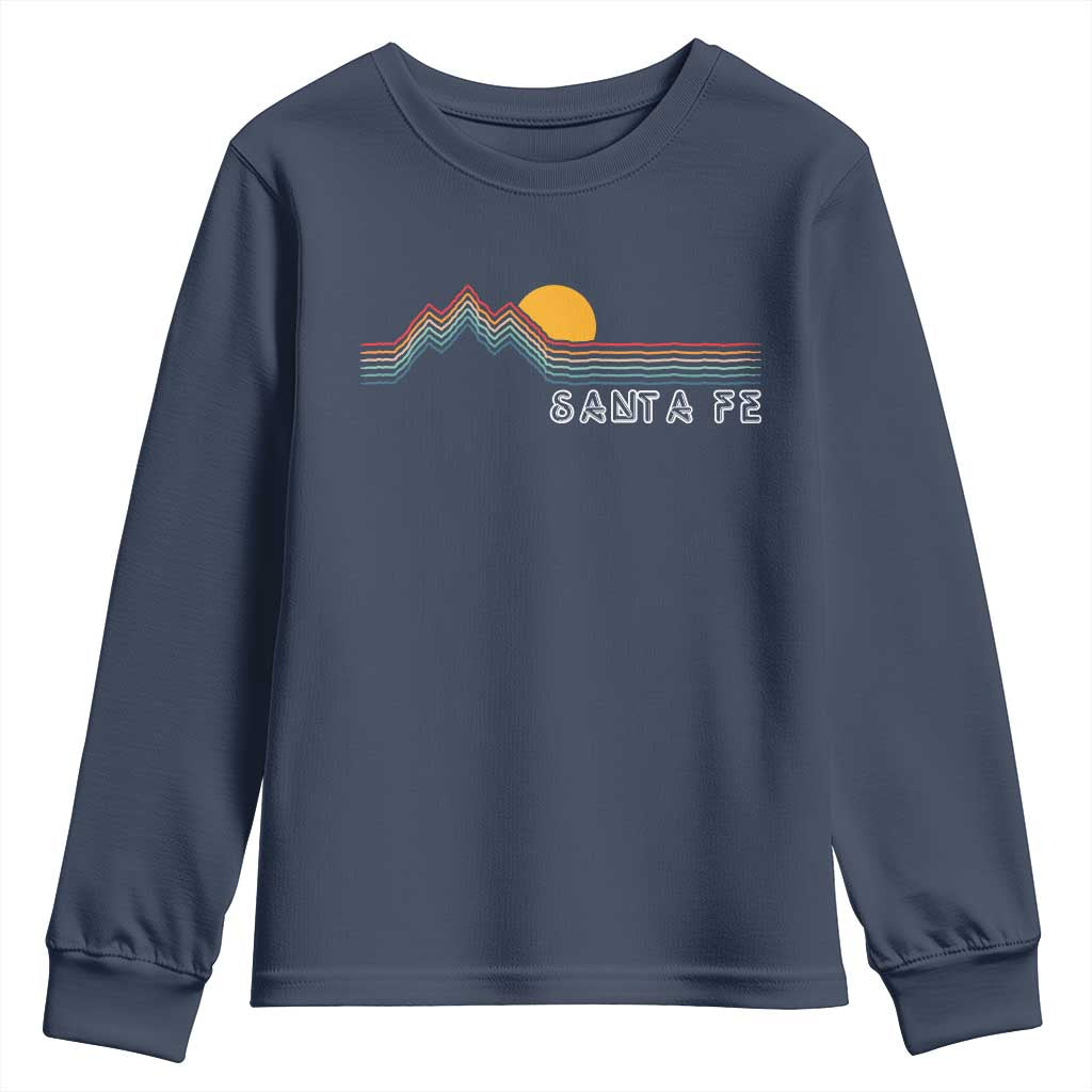 Retro Santa Fe New Mexico Youth Sweatshirt TS14 Navy Print Your Wear