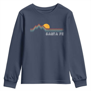 Retro Santa Fe New Mexico Youth Sweatshirt TS14 Navy Print Your Wear