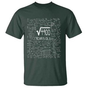 70th Birthday Math T Shirt Square Root of 4900 Funny Math Nerd 70 Year Old Gift TS14 Dark Forest Green Print Your Wear