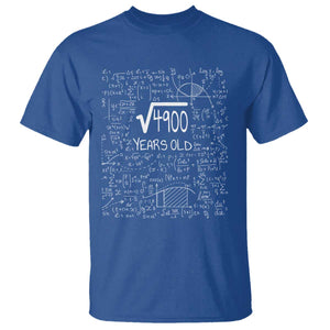 70th Birthday Math T Shirt Square Root of 4900 Funny Math Nerd 70 Year Old Gift TS14 Royal Blue Print Your Wear