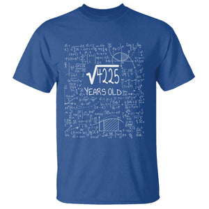 65th Birthday Math T Shirt Square Root of 4225 Funny Math Nerd 65 Year Old Gift TS14 Royal Blue Print Your Wear