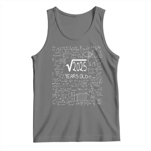 45th Birthday Math Tank Top Square Root of 2025 Funny Math Nerd 45 Year Old Gift TS14 Black Heather Print Your Wear
