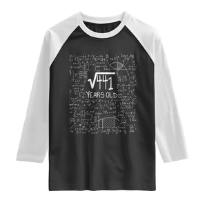 21st Birthday Math Raglan Shirt Square Root of 441 Funny Math Nerd 21 Year Old Gift TS14 Black White Print Your Wear