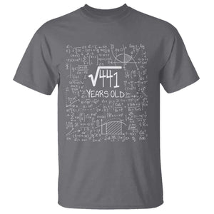 21st Birthday Math T Shirt Square Root of 441 Funny Math Nerd 21 Year Old Gift TS14 Charcoal Print Your Wear