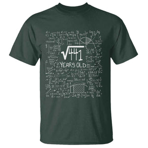 21st Birthday Math T Shirt Square Root of 441 Funny Math Nerd 21 Year Old Gift TS14 Dark Forest Green Print Your Wear