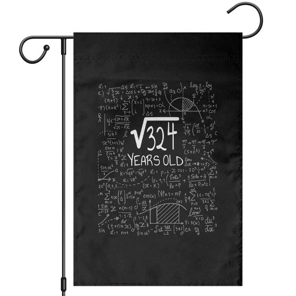 18th Birthday Math Garden Flag Square Root of 324 Funny Math Nerd 18 Year Old Gift TS14 Black Print Your Wear