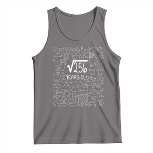 16th Birthday Math Tank Top Square Root of 256 Funny Math Nerd 16 Year Old Gift TS14 Deep Heather Print Your Wear