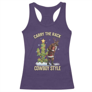 Funny Santa Hunting Racerback Tank Top Carry The Rack Cowboy Style TS14 Purple Print Your Wear