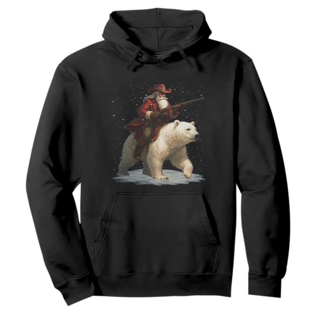 Funny Santa Gun Christmas Hoodie TS14 Black Print Your Wear