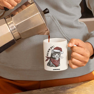 Cowboy Cat Christmas Coffee Mug Meowdy Western Rodeo TS14 Print Your Wear