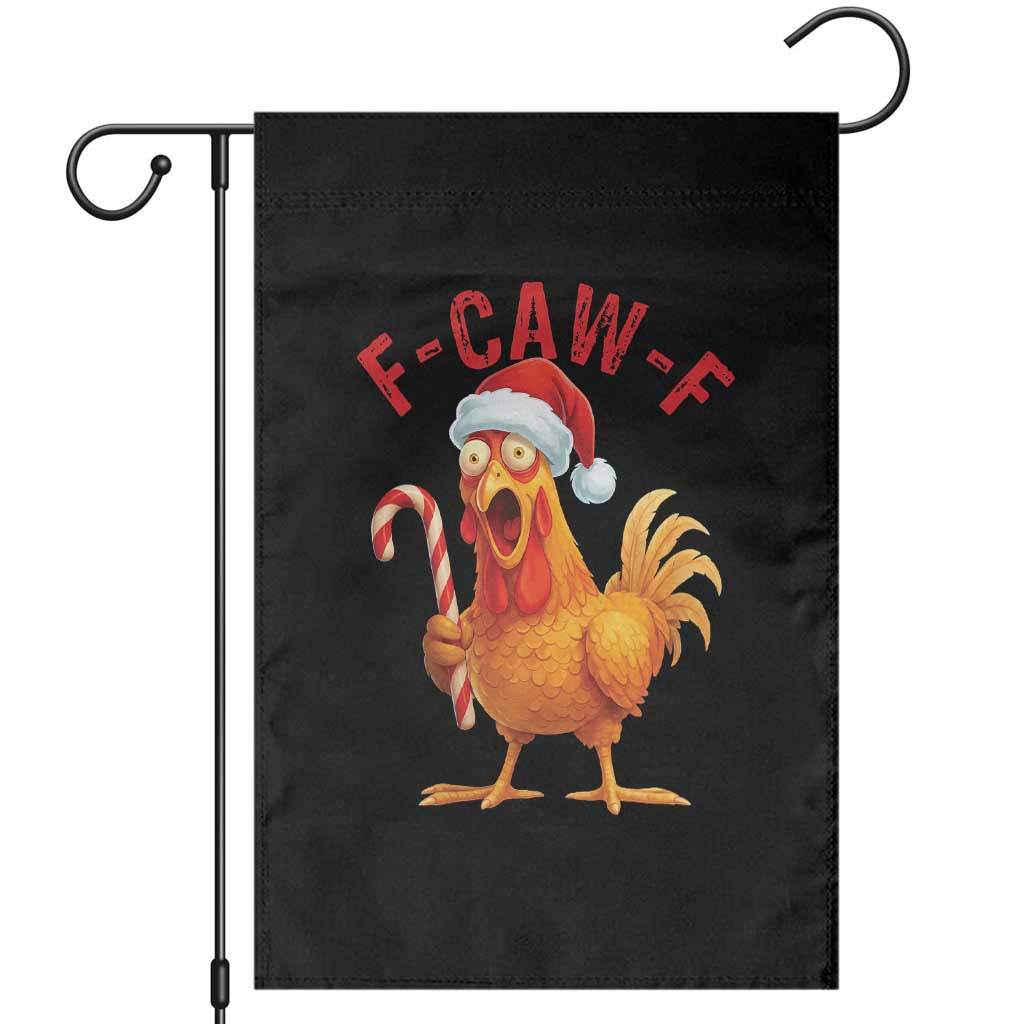 Christmas F Caw F Garden Flag Funny Chicken Meme TS14 Black Print Your Wear