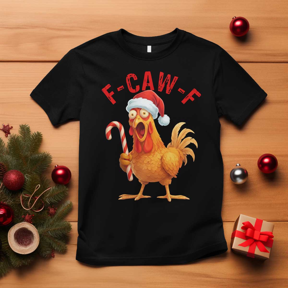 Christmas F Caw F T Shirt Funny Chicken Meme TS14 Black Print Your Wear