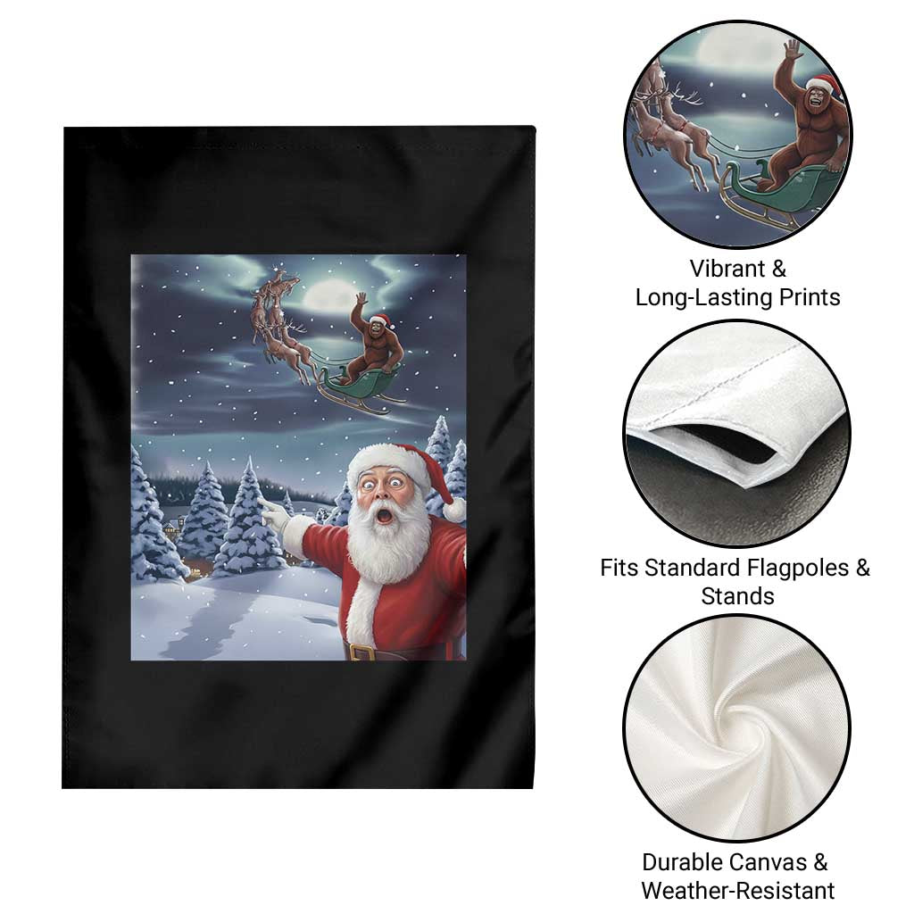 Funny Santa With Bigfoot Selfie Christmas Garden Flag TS14 Print Your Wear