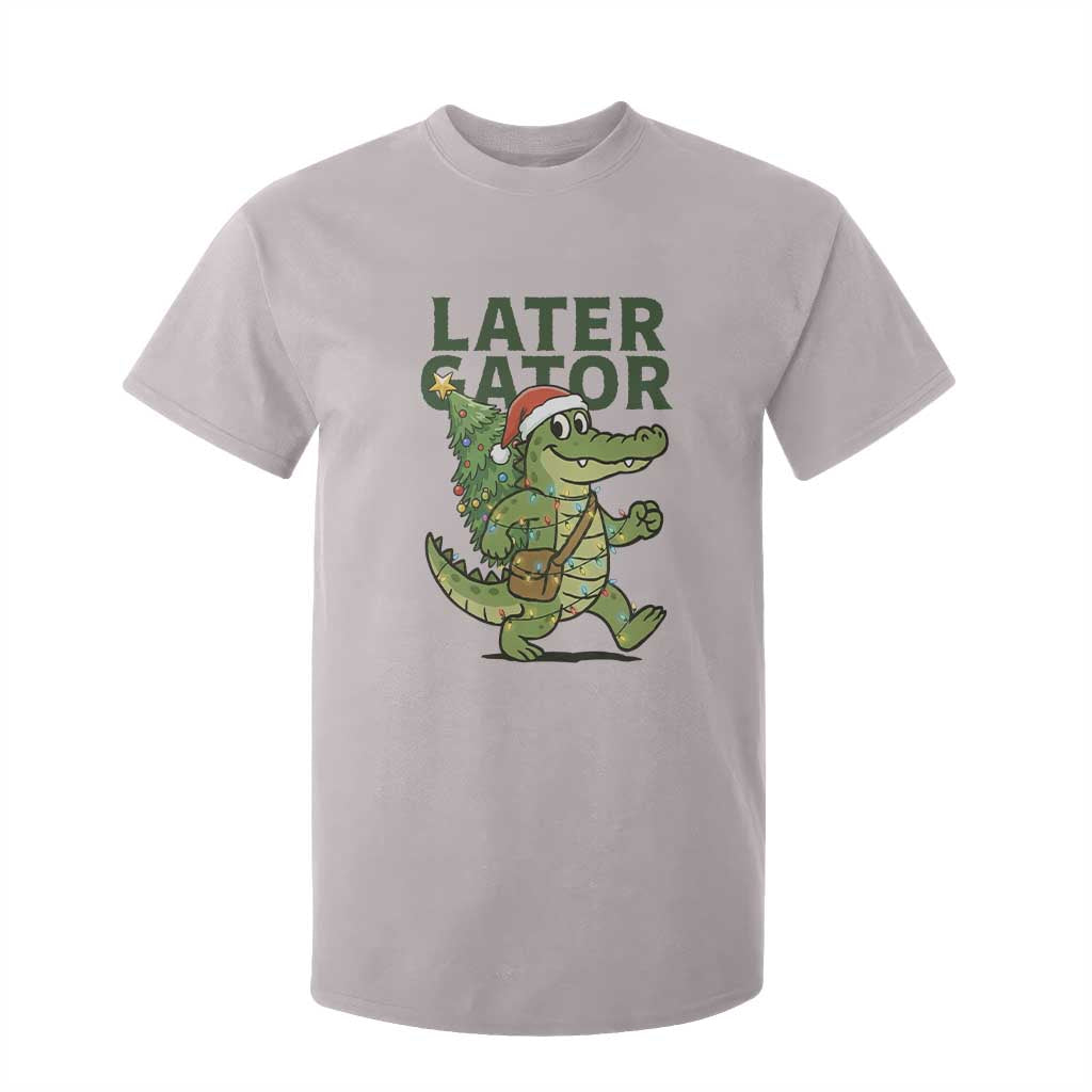 Funny Alligator Christmas T Shirt For Kid Lator Gator TS14 Ice Gray Print Your Wear