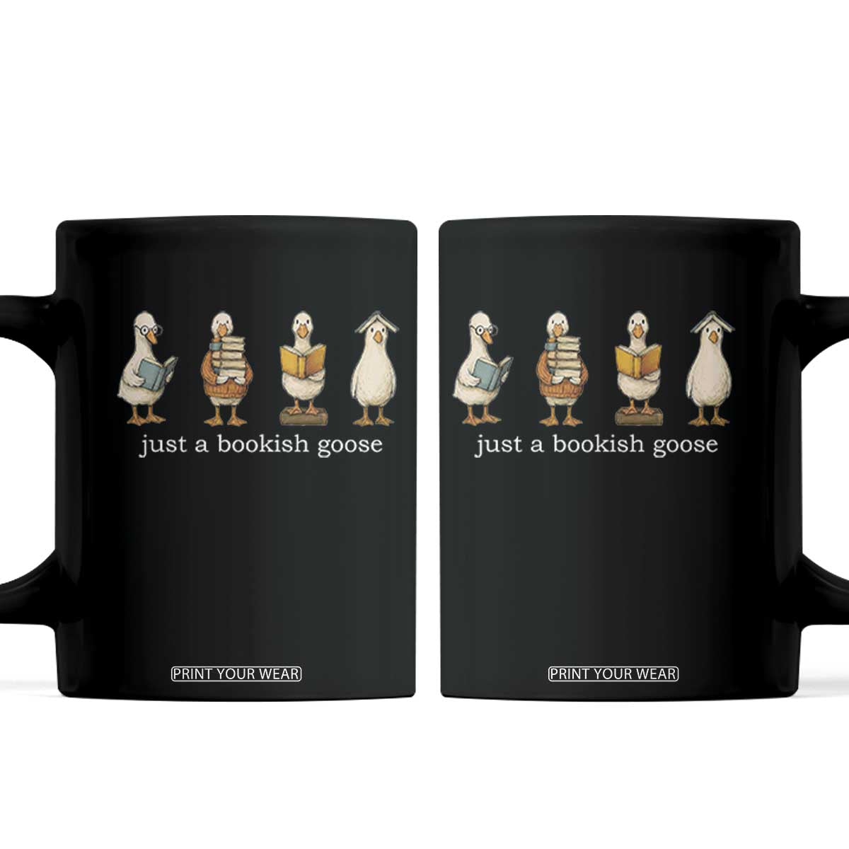 Silly Goose Book Club Coffee Mug Funny Bookish Book Lover TS14 Black Print Your Wear