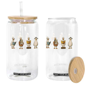 Silly Goose Book Club Glass Can Funny Bookish Book Lover TS14 Print Your Wear