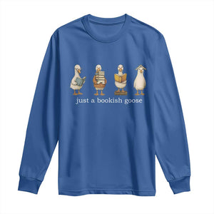 Silly Goose Book Club Long Sleeve Shirt Funny Bookish Book Lover TS14 Royal Blue Print Your Wear