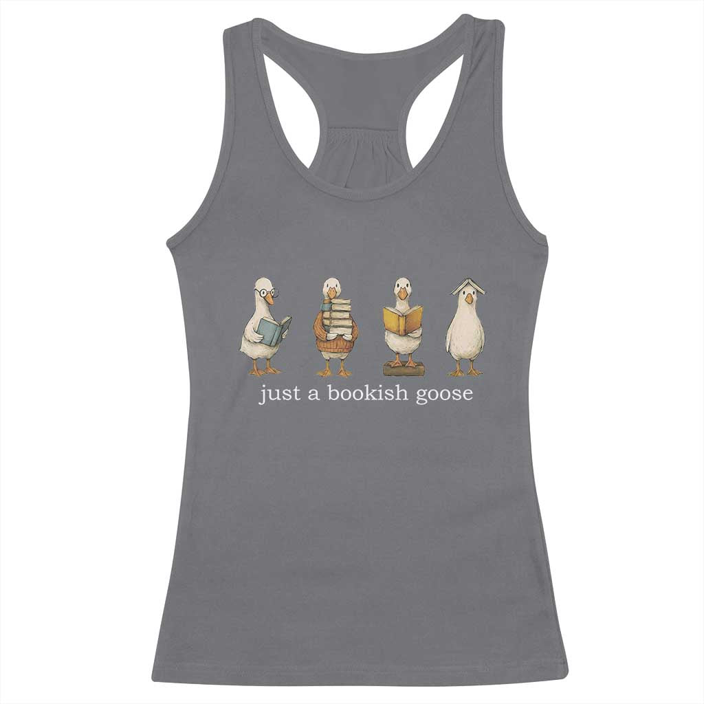 Silly Goose Book Club Racerback Tank Top Funny Bookish Book Lover TS14 Charcoal Print Your Wear