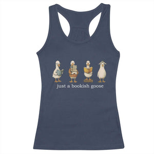 Silly Goose Book Club Racerback Tank Top Funny Bookish Book Lover TS14 Navy Print Your Wear