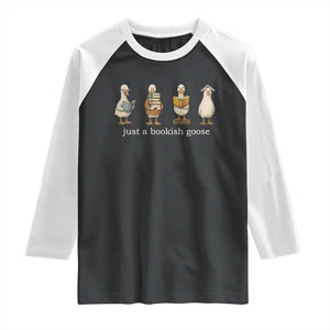 Silly Goose Book Club Raglan Shirt Funny Bookish Book Lover TS14 Black White Print Your Wear