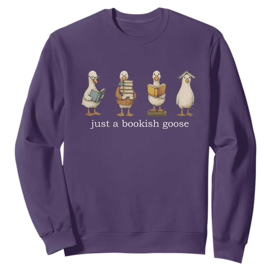Silly Goose Book Club Sweatshirt Funny Bookish Book Lover TS14 Purple Print Your Wear