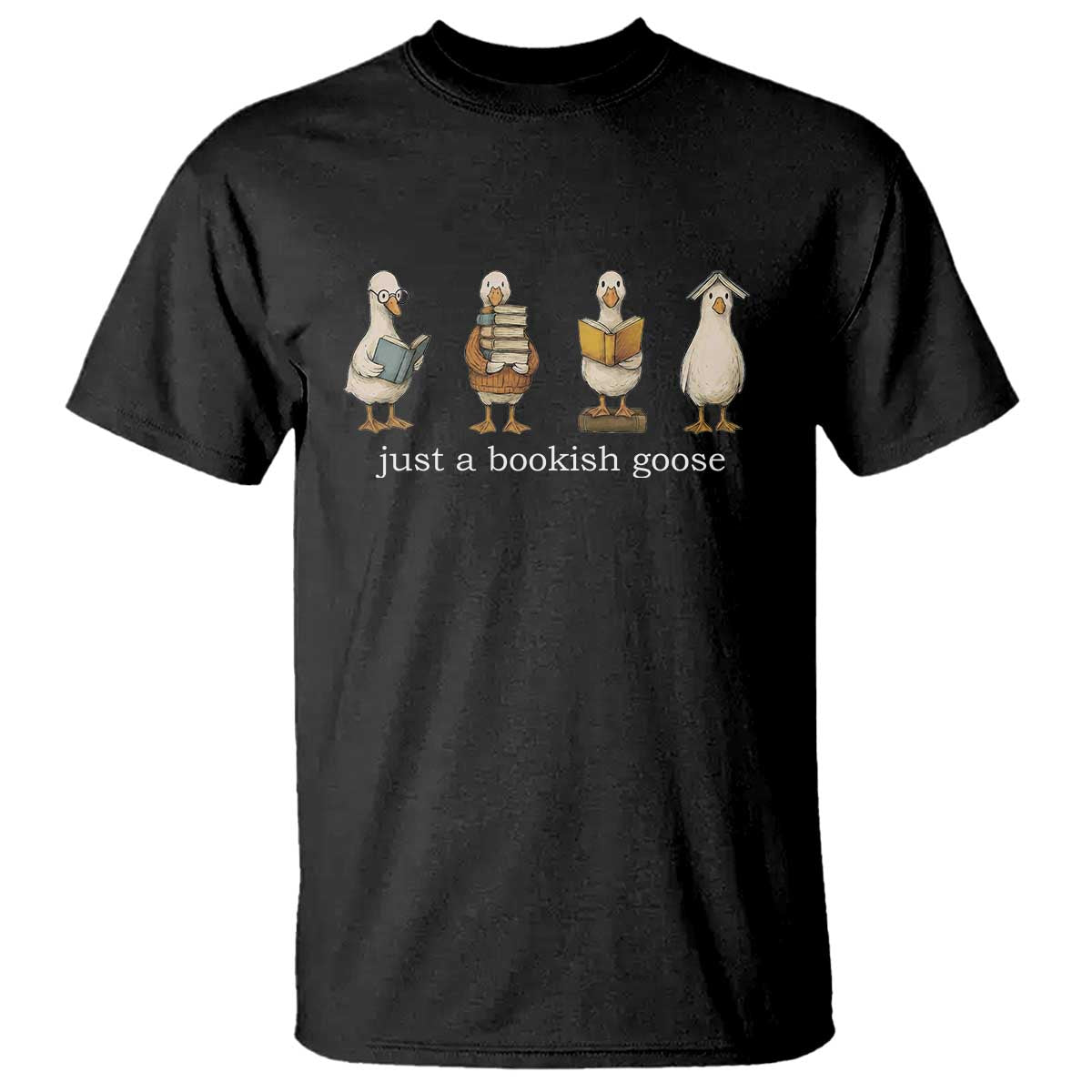 Silly Goose Book Club T Shirt Funny Bookish Book Lover TS14 Black Print Your Wear