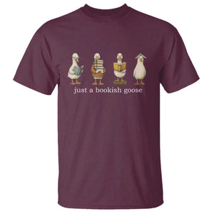 Silly Goose Book Club T Shirt Funny Bookish Book Lover TS14 Maroon Print Your Wear
