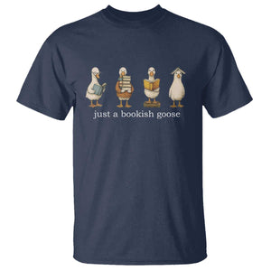 Silly Goose Book Club T Shirt Funny Bookish Book Lover TS14 Navy Print Your Wear
