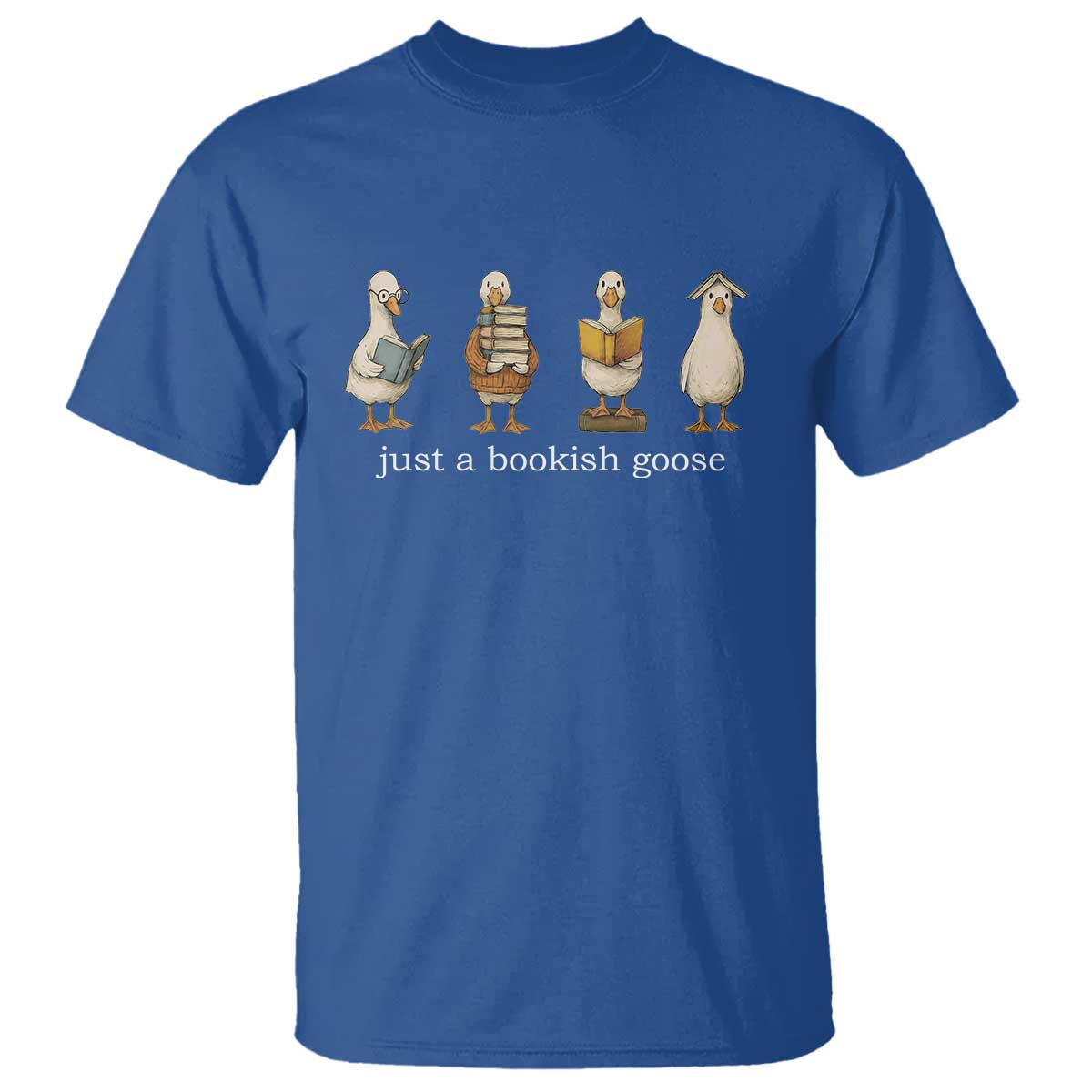 Silly Goose Book Club T Shirt Funny Bookish Book Lover TS14 Royal Blue Print Your Wear