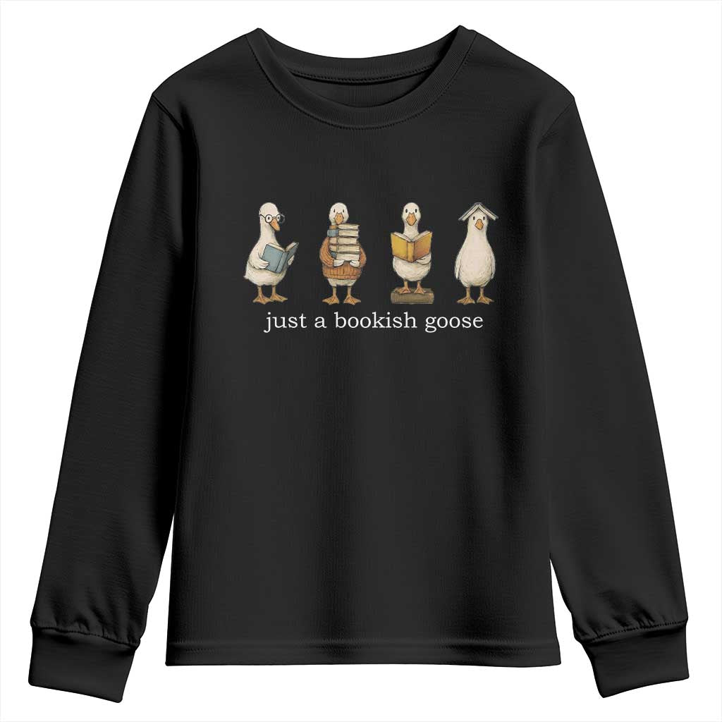 Silly Goose Book Club Youth Sweatshirt Funny Bookish Book Lover TS14 Black Print Your Wear