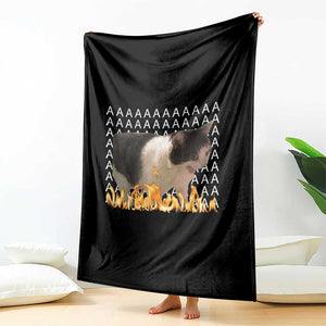 Screaming Cat Meme Throw Blanket Funny Internet Gen Z Cat Lover TS14 Print Your Wear