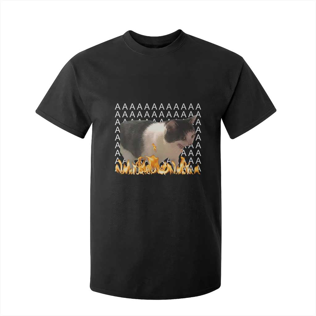Screaming Cat Meme T Shirt For Kid Funny Internet Gen Z Cat Lover TS14 Black Print Your Wear