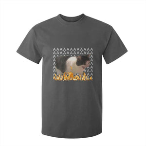 Screaming Cat Meme T Shirt For Kid Funny Internet Gen Z Cat Lover TS14 Dark Heather Print Your Wear