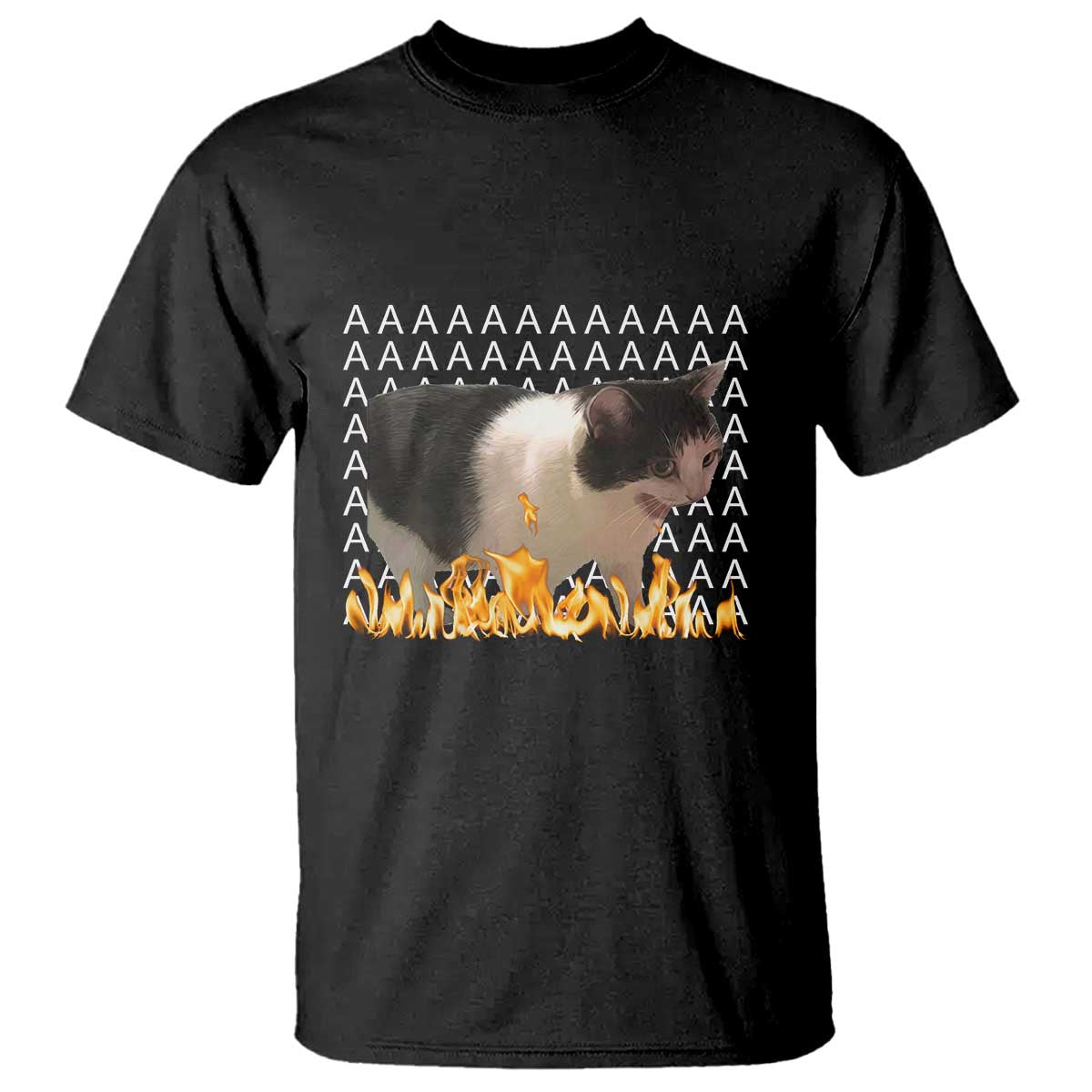 Screaming Cat Meme T Shirt Funny Internet Gen Z Cat Lover TS14 Black Print Your Wear