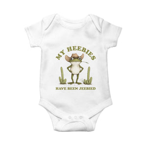 Funny Cowboy Frog Meme Baby Onesie My Heebies Have Been Jeebied TS14 White Print Your Wear