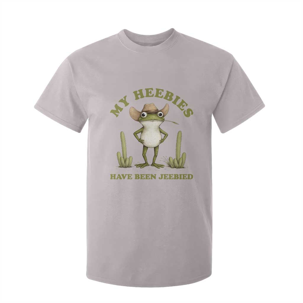 Funny Cowboy Frog Meme T Shirt For Kid My Heebies Have Been Jeebied TS14 Ice Gray Print Your Wear
