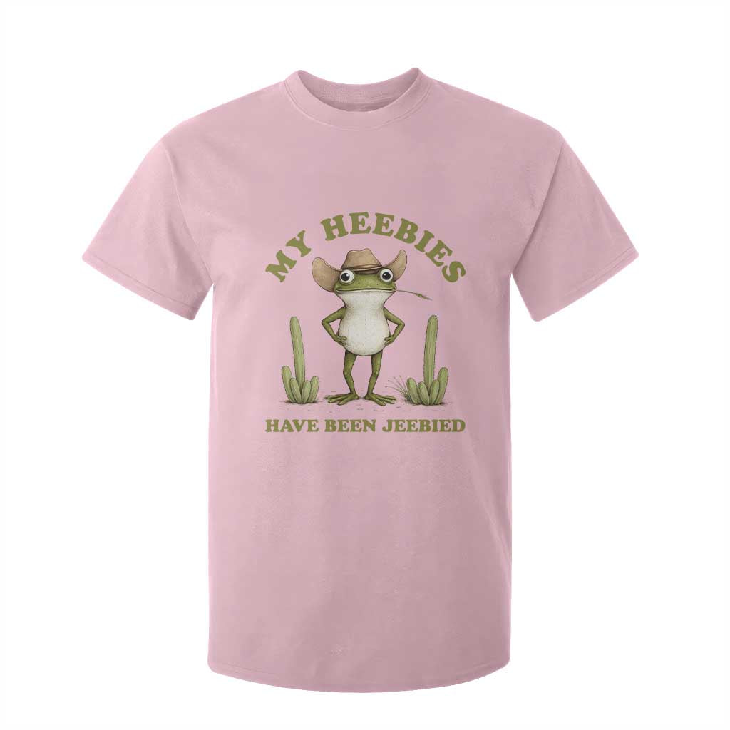 Funny Cowboy Frog Meme T Shirt For Kid My Heebies Have Been Jeebied TS14 Light Pink Print Your Wear