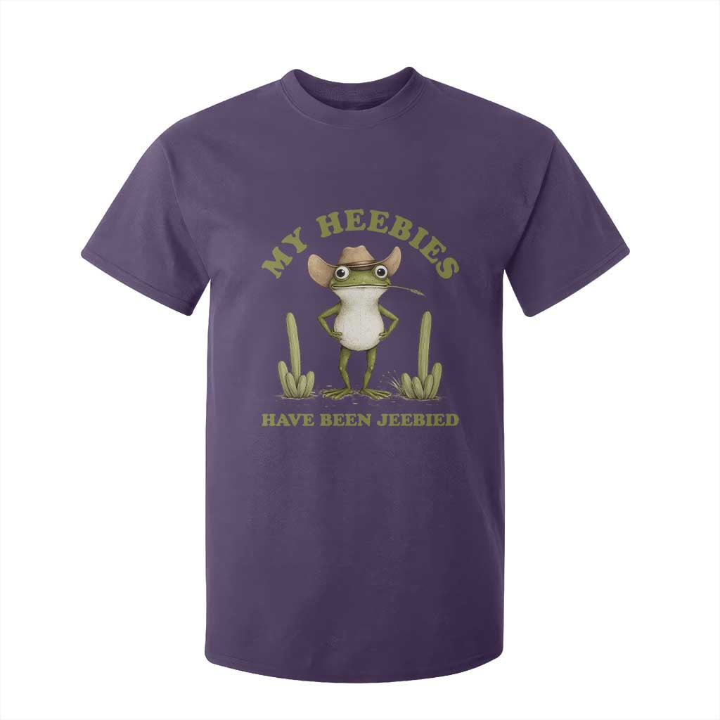 Funny Cowboy Frog Meme T Shirt For Kid My Heebies Have Been Jeebied TS14 Purple Print Your Wear