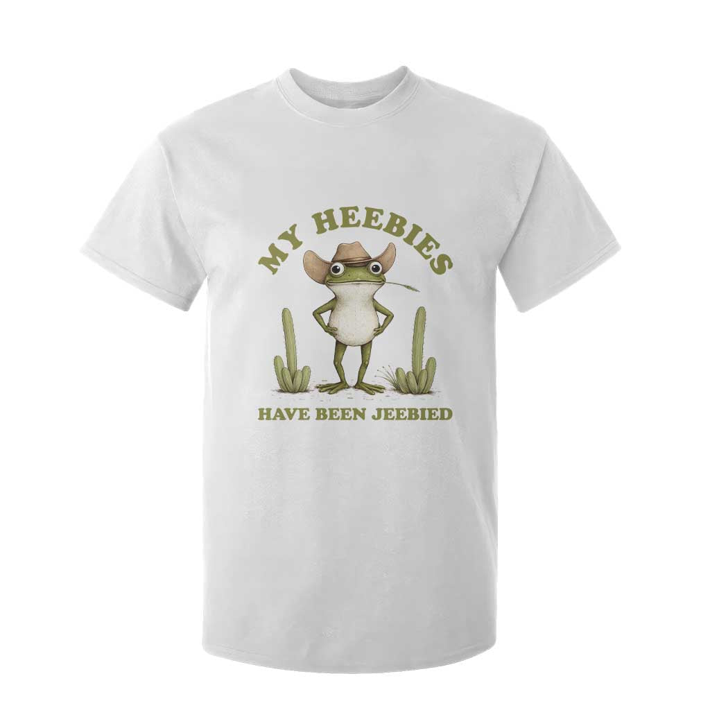 Funny Cowboy Frog Meme T Shirt For Kid My Heebies Have Been Jeebied TS14 White Print Your Wear