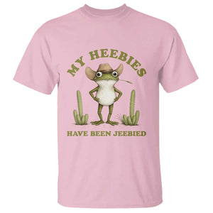 Funny Cowboy Frog Meme T Shirt My Heebies Have Been Jeebied TS14 Light Pink Print Your Wear