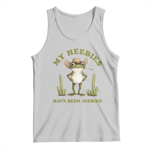 Funny Cowboy Frog Meme Tank Top My Heebies Have Been Jeebied TS14 Ash Print Your Wear