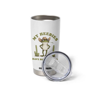 Funny Cowboy Frog Meme Tumbler Cup My Heebies Have Been Jeebied TS14 Print Your Wear
