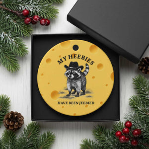 Funny Cowboy Raccoon Meme Ceramic Ornament My Heebies Have Been Jeebied TS14 1pc Yellow Cheese Print Your Wear