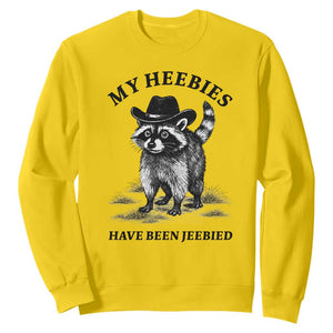 Funny Cowboy Raccoon Meme Sweatshirt My Heebies Have Been Jeebied TS14 Daisy Print Your Wear