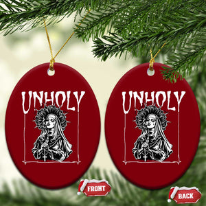 Unholy Nun Ceramic Ornament Funny Horror Unholy Nun Satan Baphomet Gothic TS14 Print Your Wear