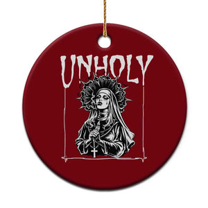 Unholy Nun Ceramic Ornament Funny Horror Unholy Nun Satan Baphomet Gothic TS14 1pc Red Print Your Wear