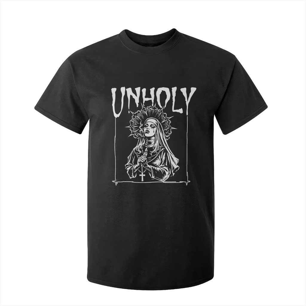 Unholy Nun T Shirt For Kid Funny Horror Unholy Nun Satan Baphomet Gothic TS14 Black Print Your Wear